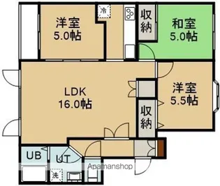 エンドレス五稜郭B【4階】の間取り